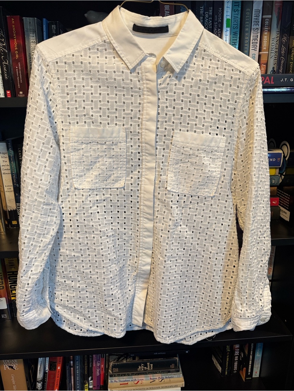 Jenni Kayne White Eyelet Button-Down Shirt